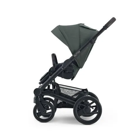 Mutsy Nio Kinderwagen - Black Frame - Pine Green / Brown