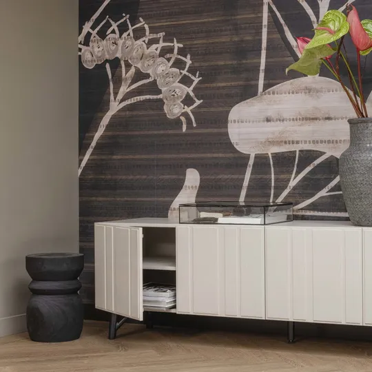 Woood Bikkel Hocker – Holz – Schwarz