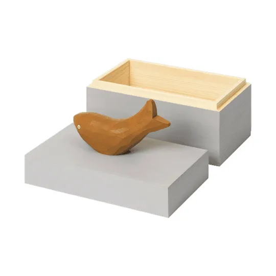 Ferm Living Harbour Box - Coral - Mist Blue/Aged Gold