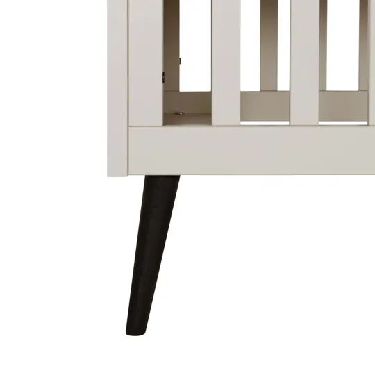 Europe Baby Sterre Babyzimmer Oatmeal / Schwarz | Bett 70 x 140 cm + Kommode