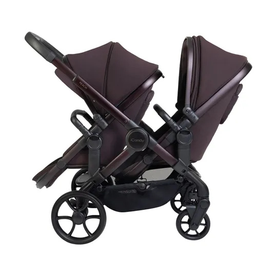 iCandy Peach 8 Double Kinderwagen 3-in-1 - Komplettes Reiseset - Coffee Bean/Black