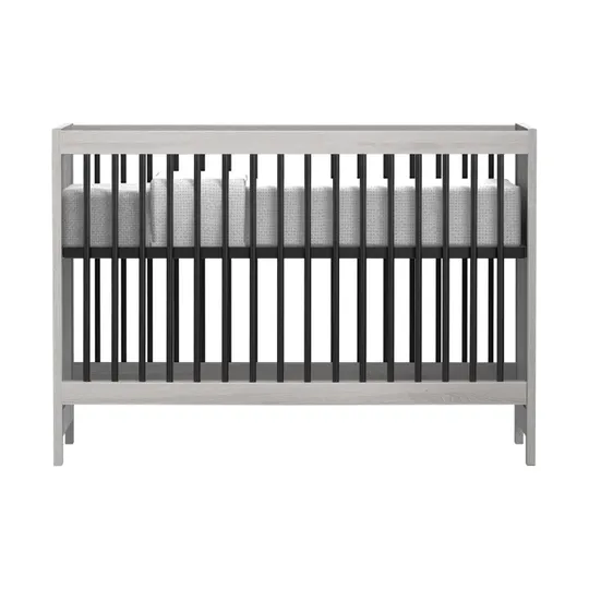 Europe Baby Vittoria Babybett Grau / Schwarz 60 x 120 cm