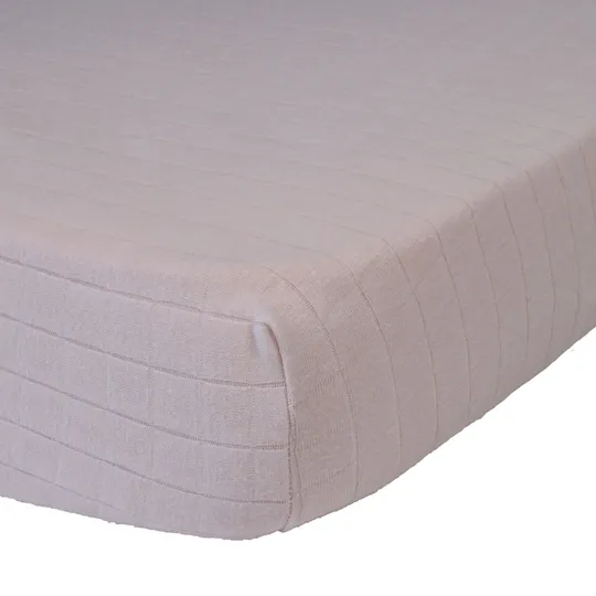 Lodger Slumber Solid Spannbettlaken - 60 x 120 cm - Powder