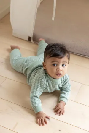 Feetje Wafel Pyjama Groen melange mt.68 305613 kl.340