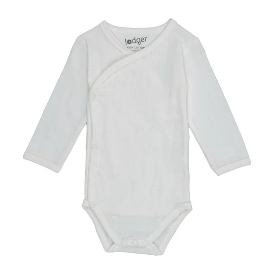 Lodger Solid Wickelbody Langarm - Gr. 56 - Cloud Dancer
