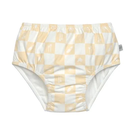 Lässig Schwimmwindel – Karomuster Vanilla/Sea Salt– Größe 86