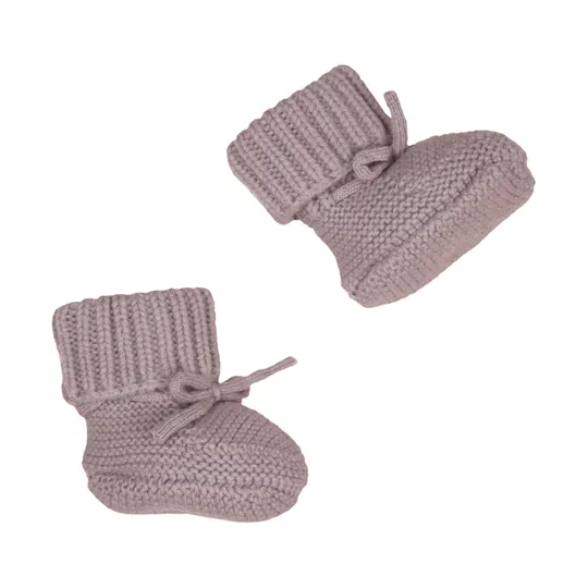 Lodger Wolle Babyhausschuhe - 0-6 Monate Rose