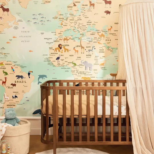 Jollein Stripe Moskitonetz - 245 cm - Oatmeal/Hazel