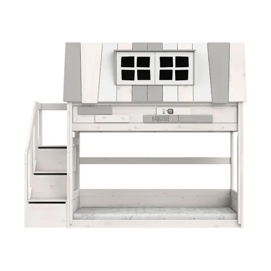 LIFETIME Kidsroom Etagenbett mit Treppenschrank – Premium Lattenrost