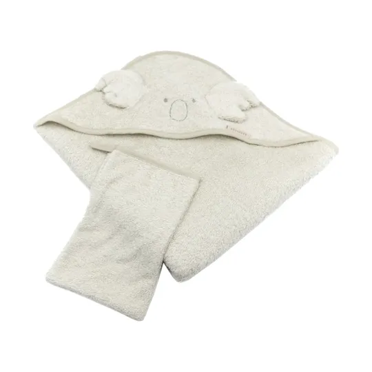Bamboom Handtuch und Handschuh - Oyser Grey