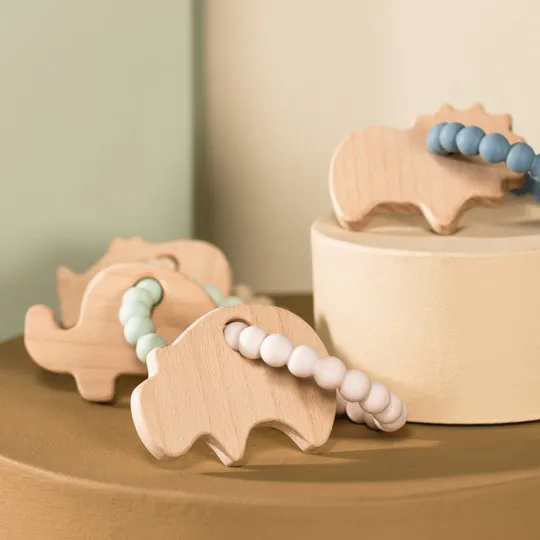 DAY Tierfiguren  Beißring – Silikon – Olifant– Misty Green