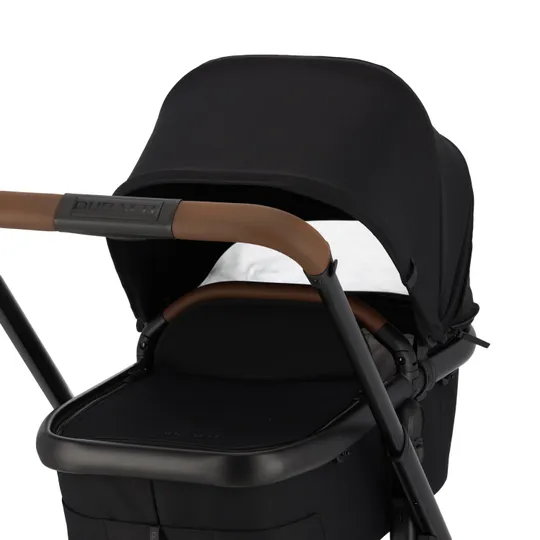 Dubatti One E6 2-in-1 Kinderwagen Black/Dark Brown - Pitch Black