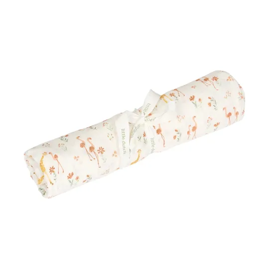 Little Dutch Blooming Safari Wickeltuch - 120 x 120 cm - Rosa