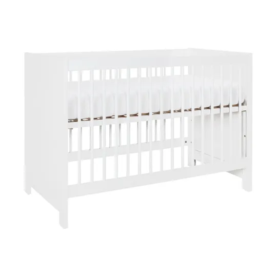 Europe Baby Vittoria III Babyzimmer Weiß | Bett 60 x 120 cm + Kommode + Schrank 3-Türig