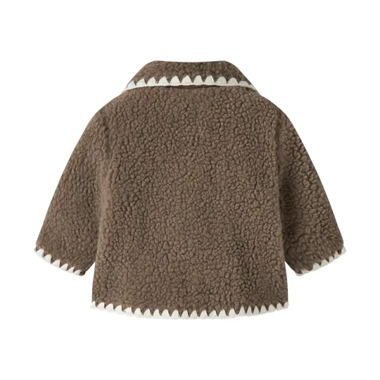 Lil' Atelier Jacke – Größe 56 – Teddy – Shitake