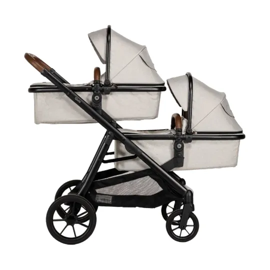 Qute Q-Twin Geschwisterwagen - Jeans Clay