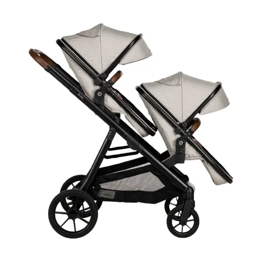 Qute Q-Twin Geschwisterwagen - Jeans Clay