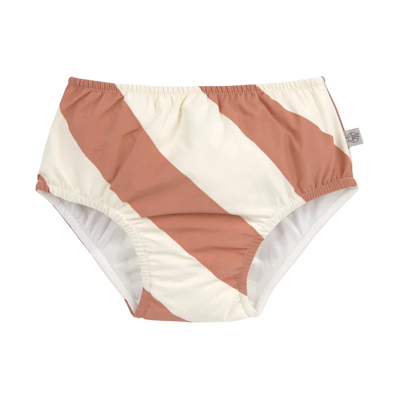 Lässig Stripes Schwimmwindel – Größe 62/68 - Clay/Sea Salt