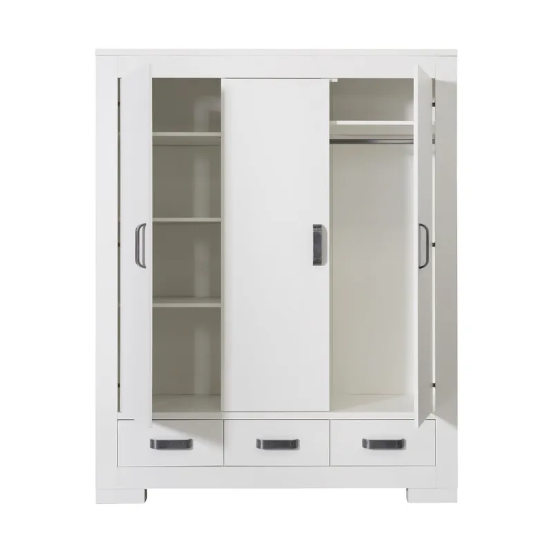 Kidsmill Brent Kleiderschrank 3-türig Weiß