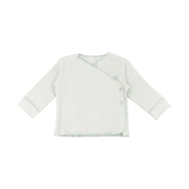 Bamboom Wickelshirt – Pur – Langarm – Blau – 1 Monat