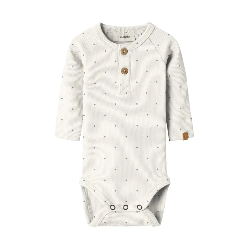 Lil' Atelier Coconut Milk Babybody - Sleet Dot - Gr. 68