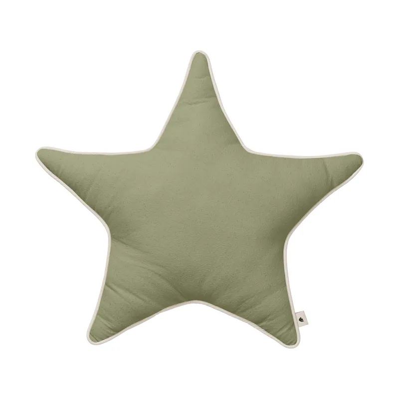 Ferm Living Star Dekokissen - Bio-Baumwolle - Tea Green