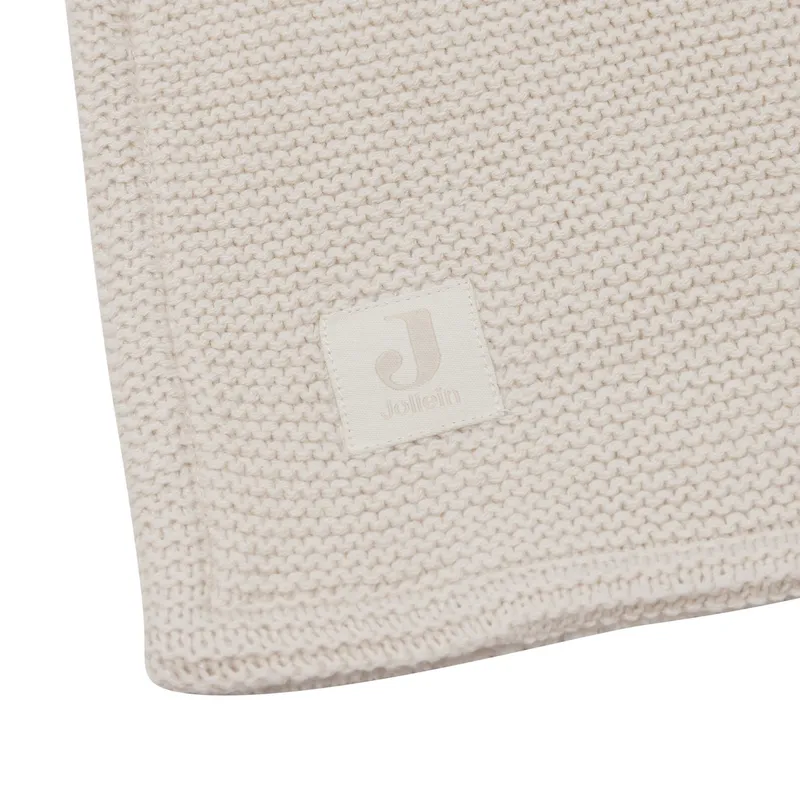 Jollein Bettdecke - Basic Knit - 100 x 150 cm - Oatmeal/Samt