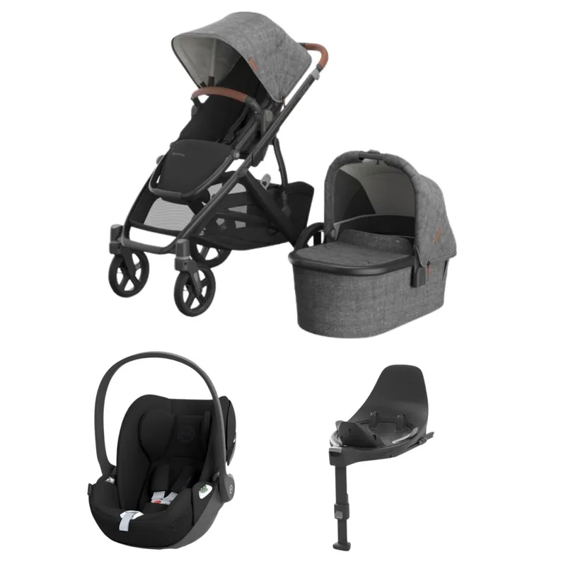 UPPAbaby VISTA V3 Kinderwagen 2-in-1 - Greyson | Cybex Cloud T Plus Autositz | Cybex Base T