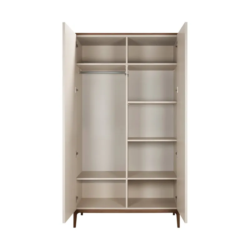 Kidsmill Intense Schrank – 2-Türig – Oatmeal / Walnuss