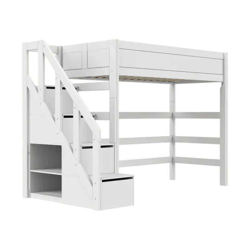LIFETIME Kidsrooms Hochbett mit Treppenschrank – Premium