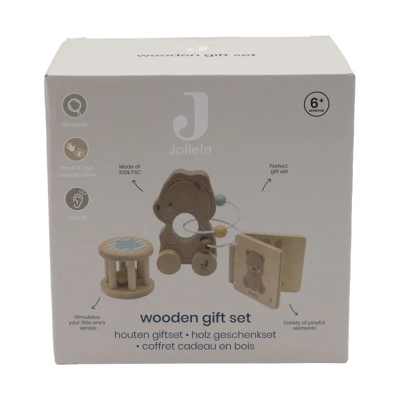 Jollein Bear Brave Holz Geschenkset