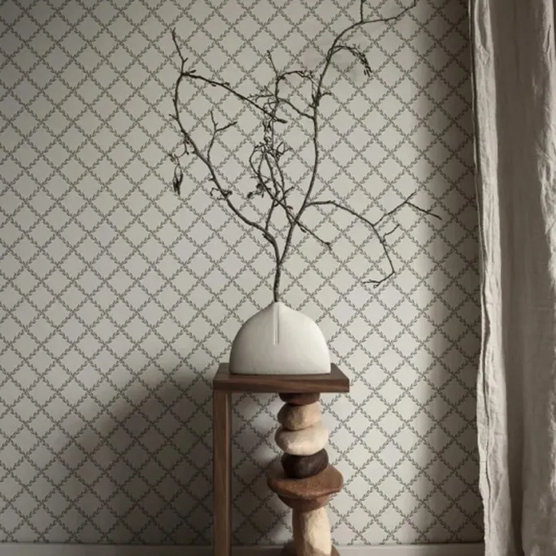 Sandberg Trellis Tapete - Graphite S10306