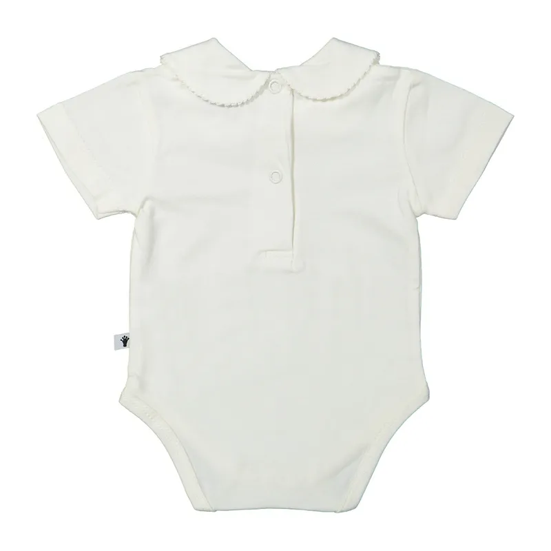 Klein Baby Strampelanzug Kurzarm - Gr. 56 - Off White