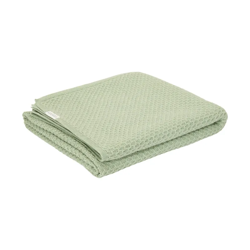 Little Dutch Wiegen-Decke Gestrickt Pure - Sage - 70 x 100 cm
