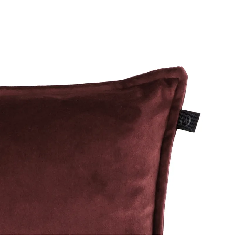 Overseas Middlestitch Kissen - 60 x 60 cm – Samt – Maroon