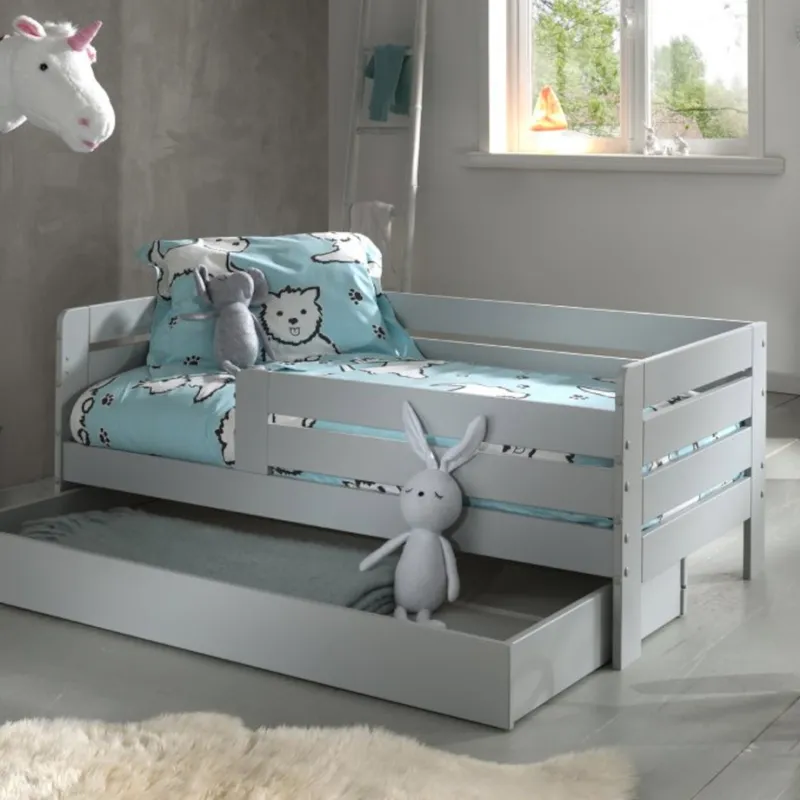 Vipack Kinderbett Horizontal Grau 70 x 140 cm