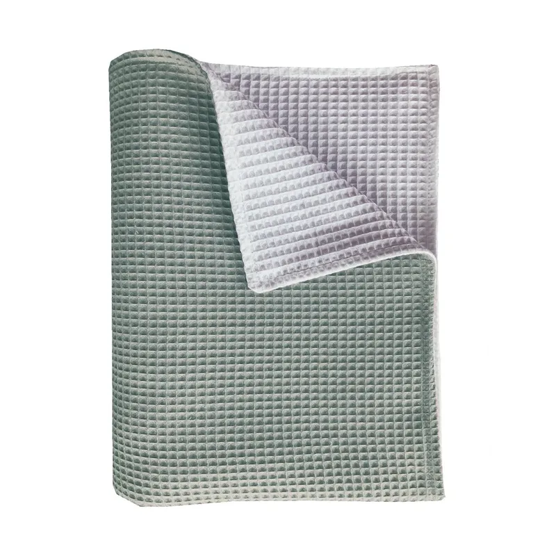 Bink Bedding Pique Bettdecke Olive / Weiß 100 x 150 cm