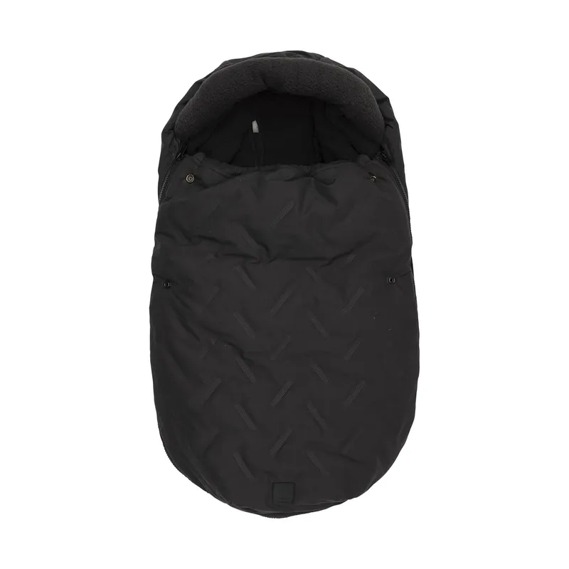 Jollein Fußsack Gruppe 0+ 3/5 Punkt Gurt - Embossed - Nearly Black