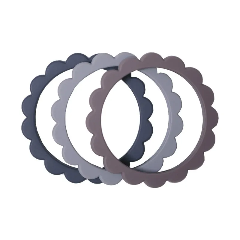 Mushie Blumen Beißring / Armband 3 Stück
