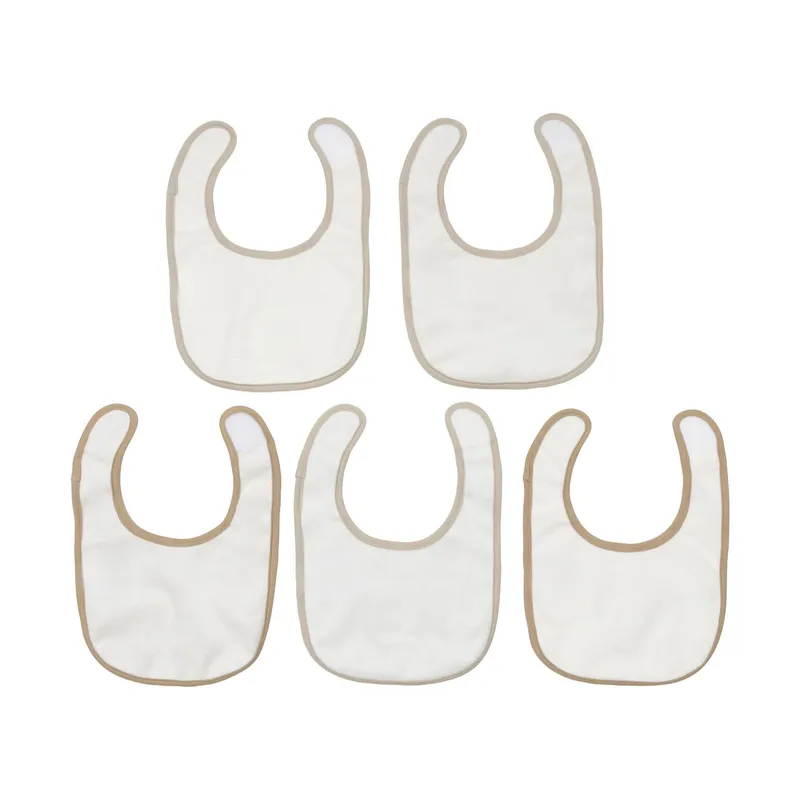 Jollein Wasserdichte Jersey-Lätzchen – 5er-Pack – Woolly