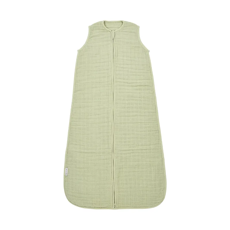 Meyco Baby Sommerschlafsack - Uni - 110 cm - Pre-Washed Hydrophil - Soft Olive