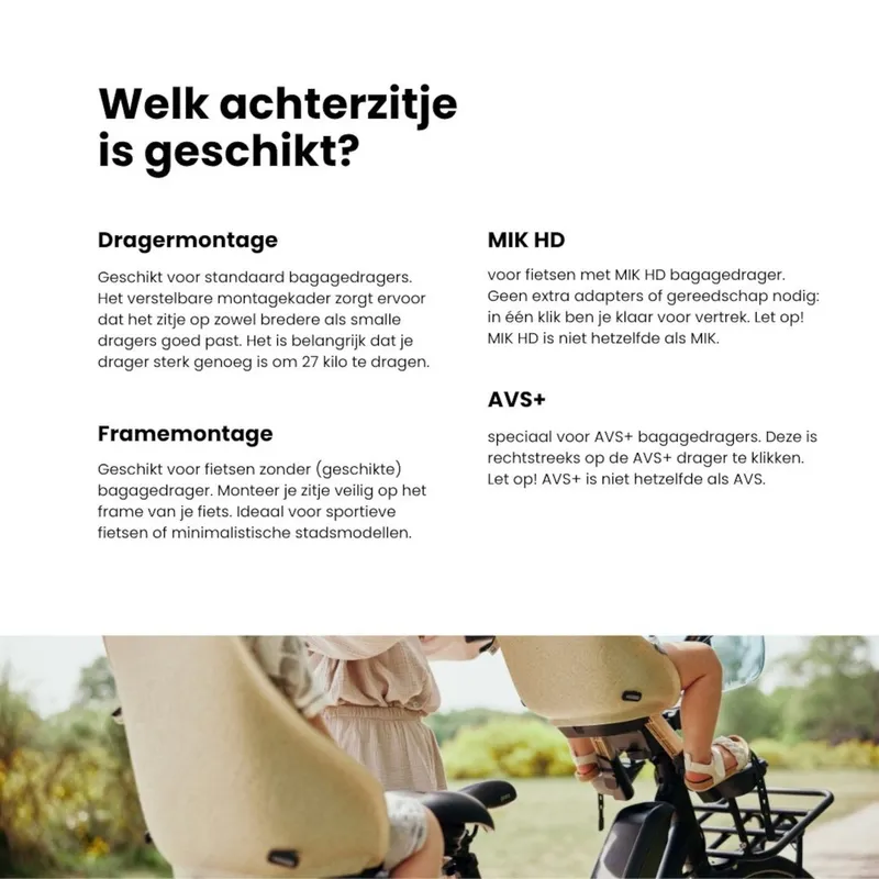 Urban Iki Ta-ke Fahrrad - Rücksitz - Gepäckträgermontage