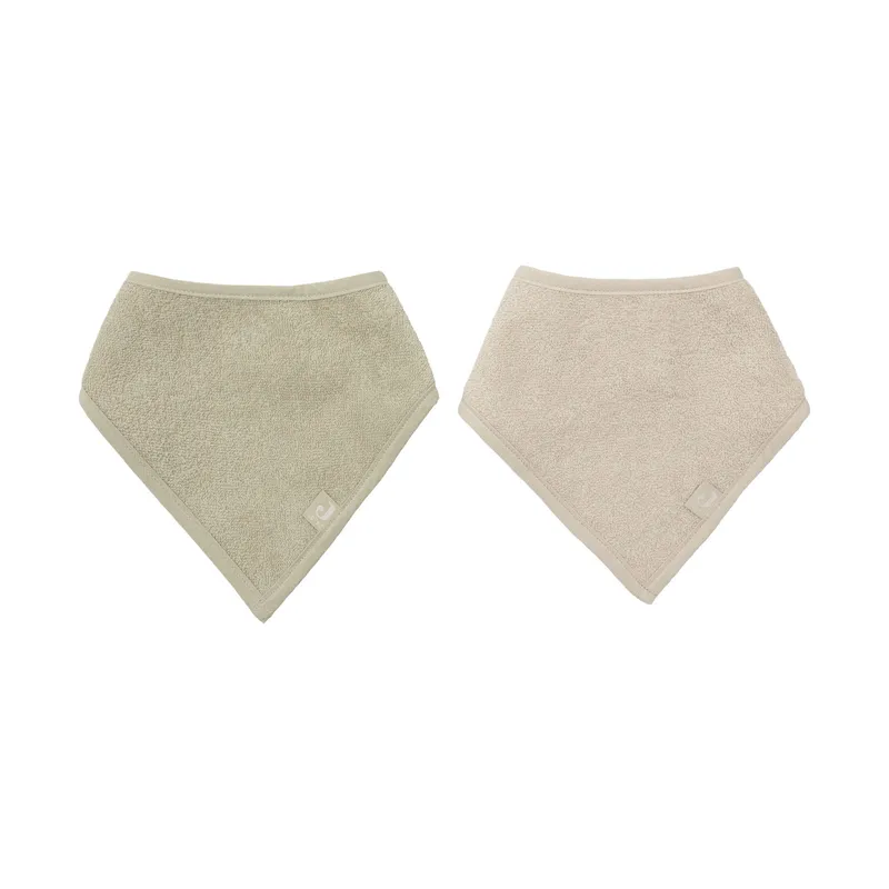 Jollein Bandana Lätzchen - 2 Stück - Soft Matcha / Sand