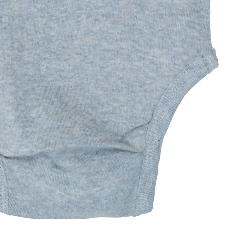 Lodger Babybody Kurzarm - Melange - Größe 62 - Blue Fogg