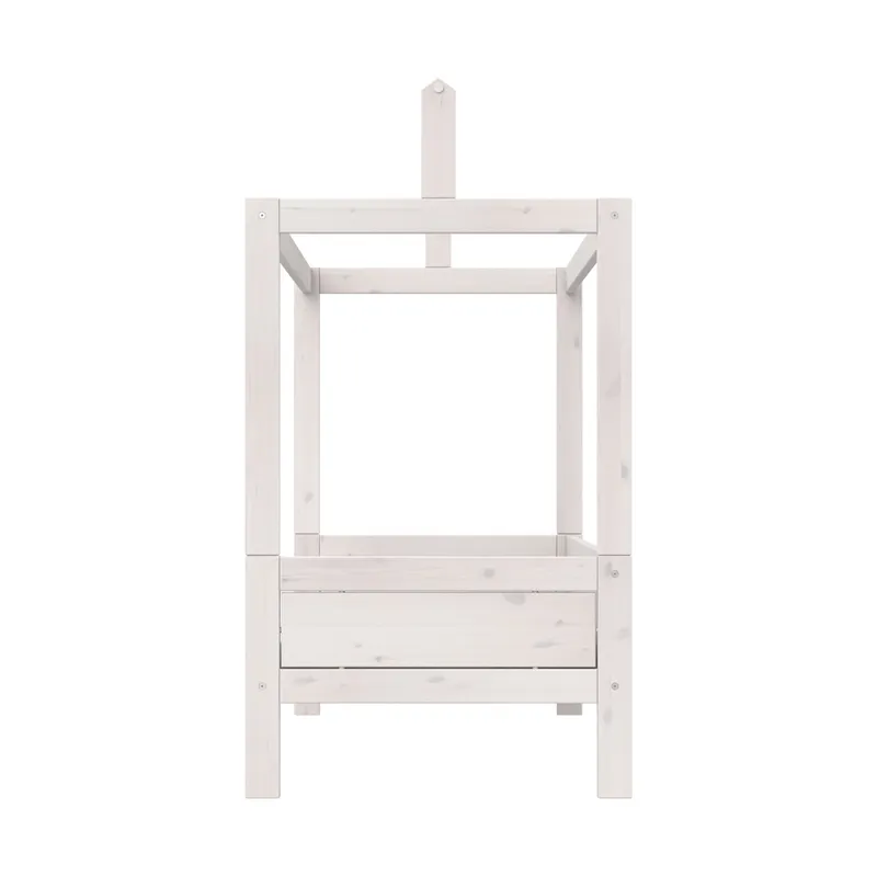 LIFETIME Kidsrooms Original Bett + Dachrahmen – Premium Lattenrost – 90x200 cm - White Wash