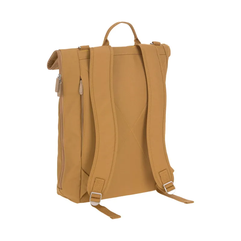 Lässig Rolltop Wickelrucksack Curry