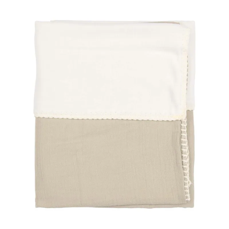 Koeka Bettdecke - Faro - 100 x 150 cm - Baumwolle Fleece Waffel - Sage