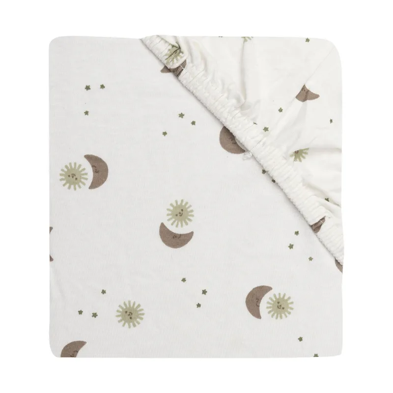 Jollein Spannbettlaken - 70/75x140/150 cm - Jersey - Over The Moon
