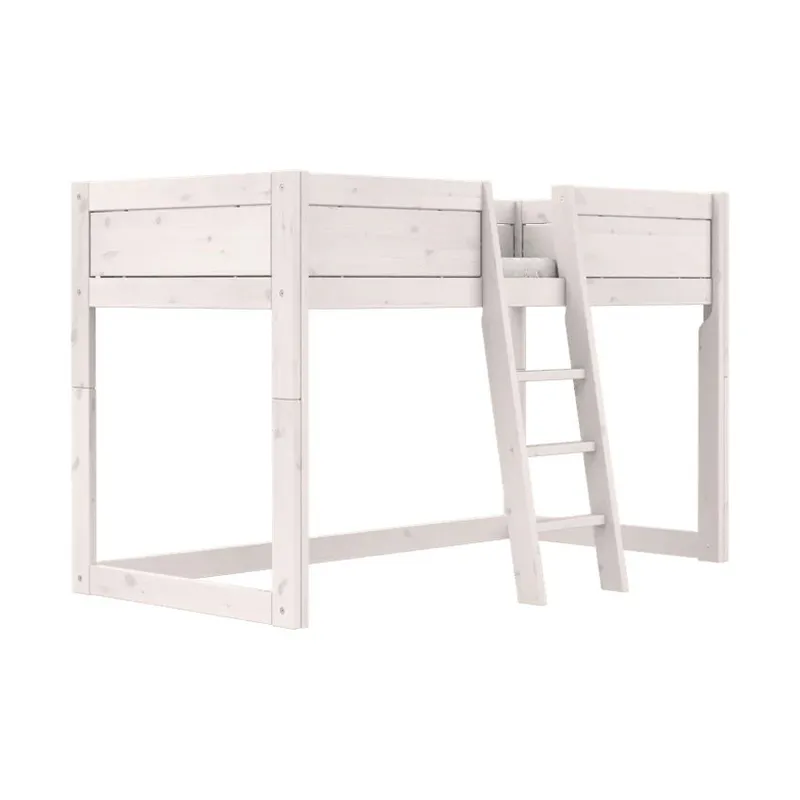 LIFETIME Kidsroom 4-in-1 Himmelbett – Premium-Lattenrost - White Wash
