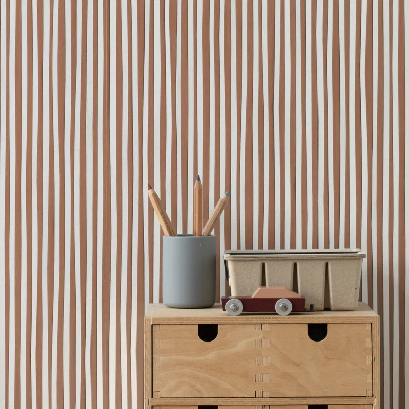 Studio Ditte Streifen Tapete - Karamell